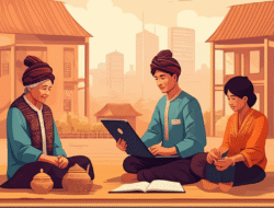 Usaha pelanggengan adat serta bahasa kawasan di tahun modern